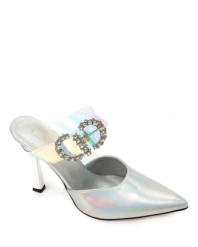 XKK-DJTT-026 Leather Strass Buckled Pump