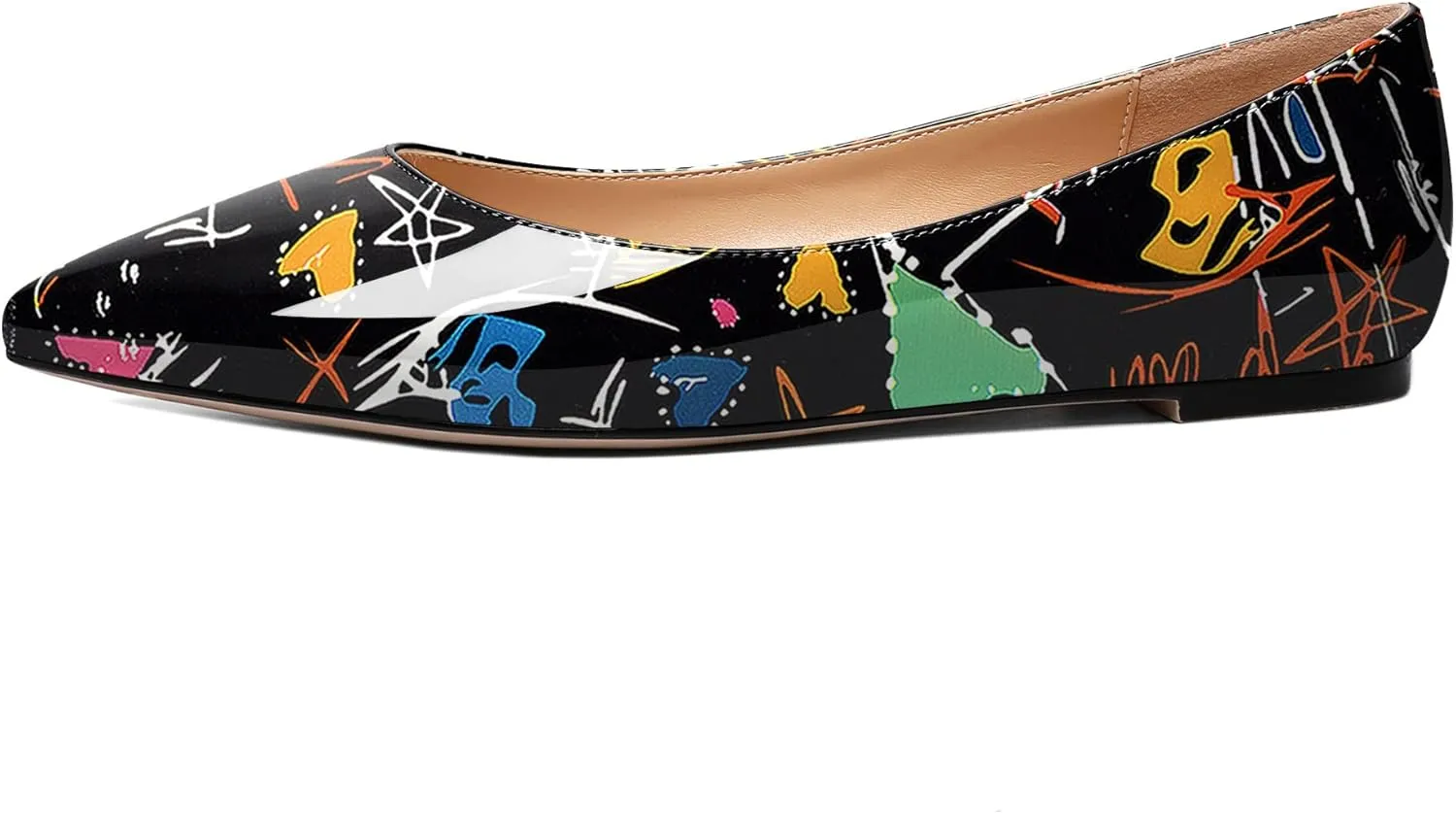 Zamikoo Flats Shoes Women, Pointed Toe Slip On Loafer Flats Shoes Pumps for Office Casual Dressy Comfortable