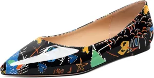 Zamikoo Flats Shoes Women, Pointed Toe Slip On Loafer Flats Shoes Pumps for Office Casual Dressy Comfortable